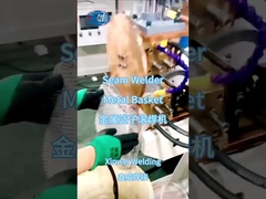 Schweißkorb aus Metall mit Schweißmaschine