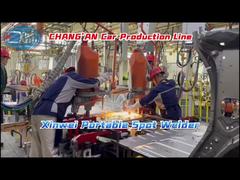 Die im Automobilbau verwendete Punktschweißmaschine